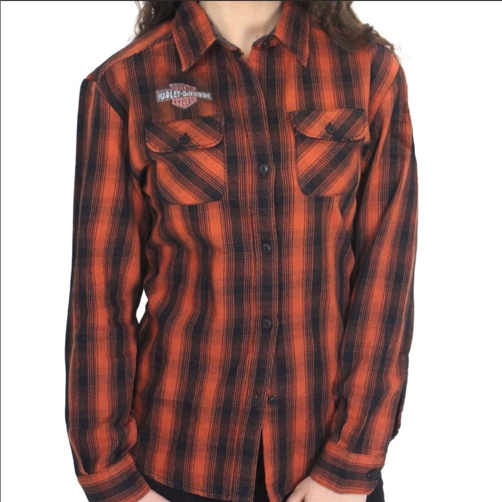 Women’s Plaid Harley Davison Shirt